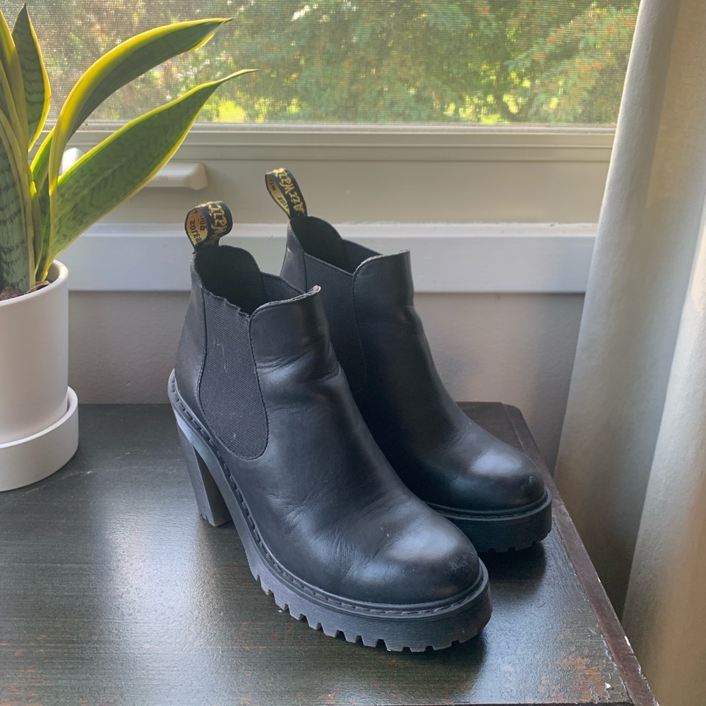Dr. martens slip on heal boot